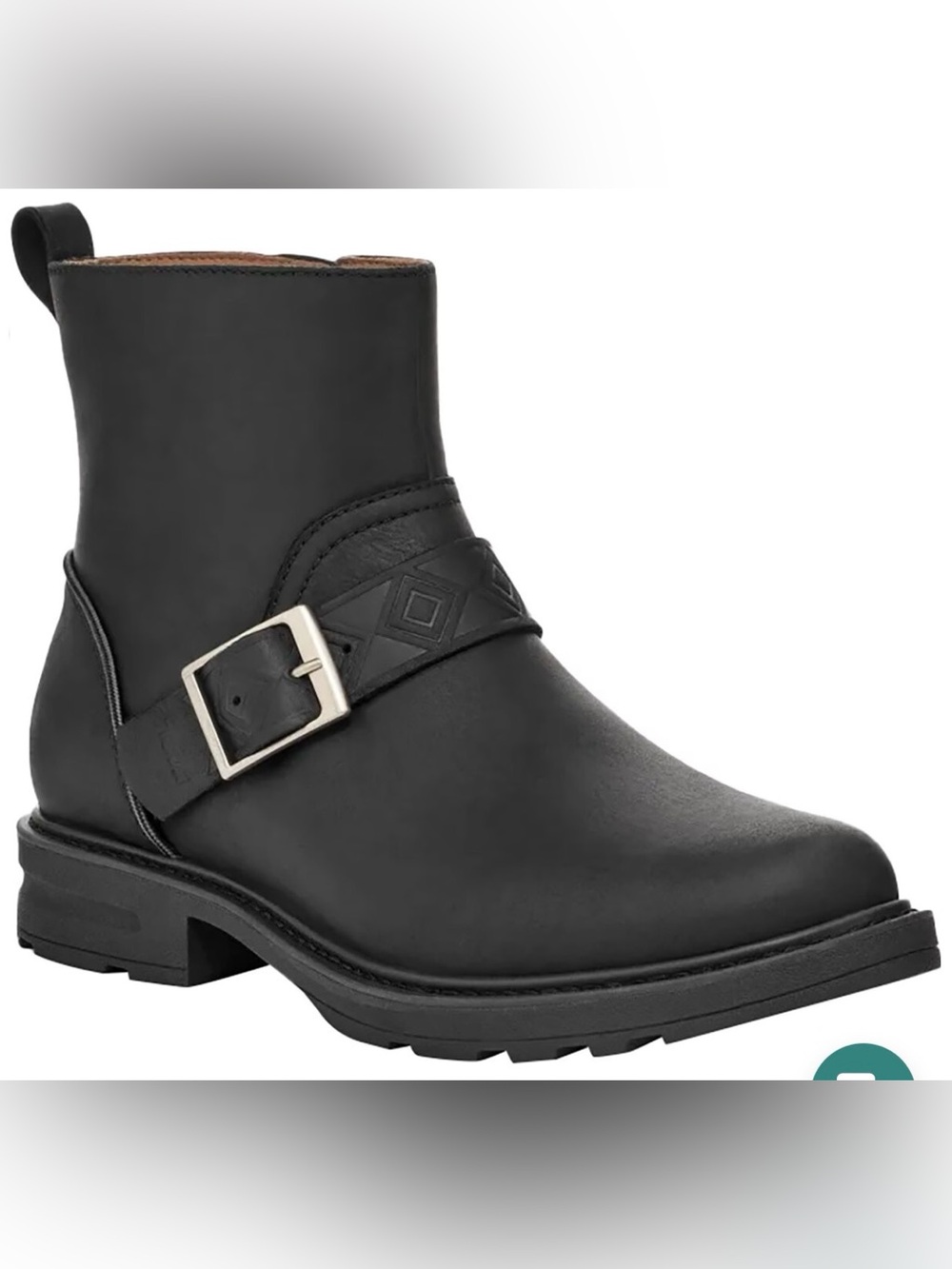 TEVA Rowena Buckle BOOTS womens 10 black waterproof LEATHER side zip Eu 41 EUC